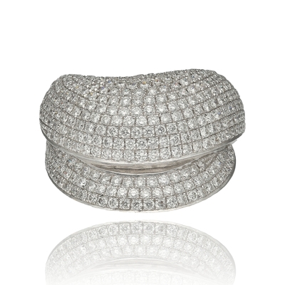 Fehér arany gyűrű 54-es méret (B4122_3I)